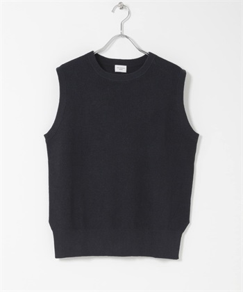 棉麻針織背心(藏青色-FREE-NAVY)