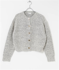 混色紗針織開襟衫(米色-FREE-OFF WHITE)