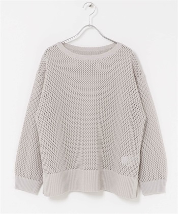 網狀針織衫(原色-FREE-其他灰色)