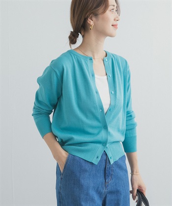 有機棉圓領開襟衫