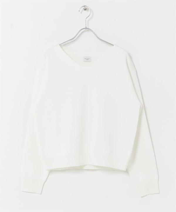 『UR TECH Renew Knit 』V領套衫(米色-FREE-OFF WHITE)