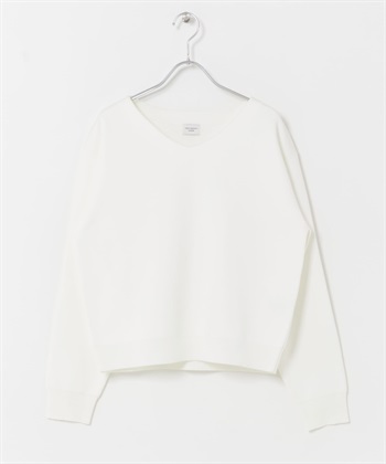 『UR TECH Renew Knit 』V領套衫(米色-FREE-OFF WHITE)