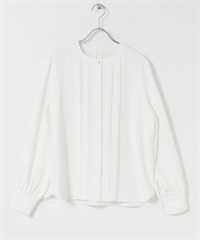 細褶金扣罩衫(米色-FREE-OFF WHITE)