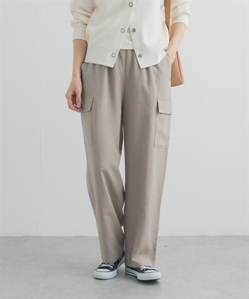 混麻料輕便工作褲