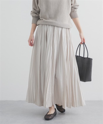 塔夫塔綢不規則百褶裙