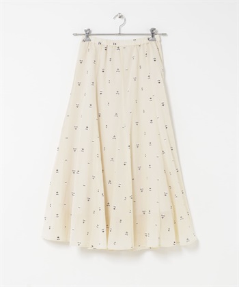 織錦緞印花傘狀裙