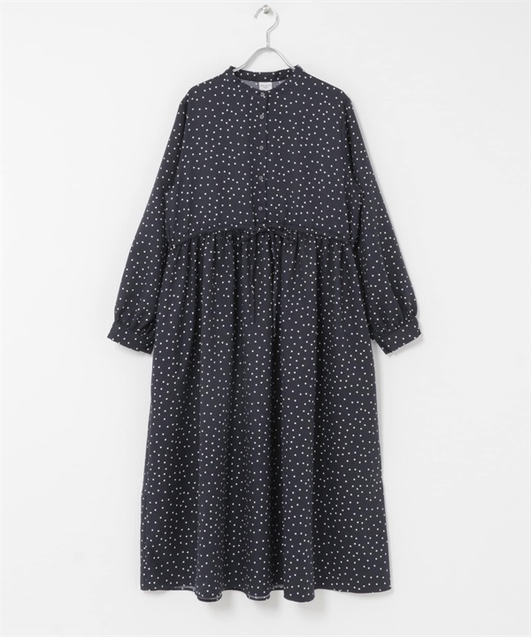 點點印花洋裝(藏青色-FREE-NAVY)