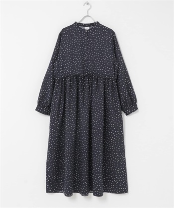 點點印花洋裝(藏青色-FREE-NAVY)