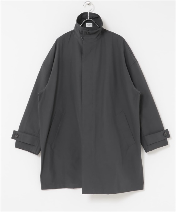 立領中長版大衣(炭灰色-FREE-CHARCOAL GRAY)