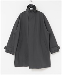 立領中長版大衣(炭灰色-FREE-CHARCOAL GRAY)