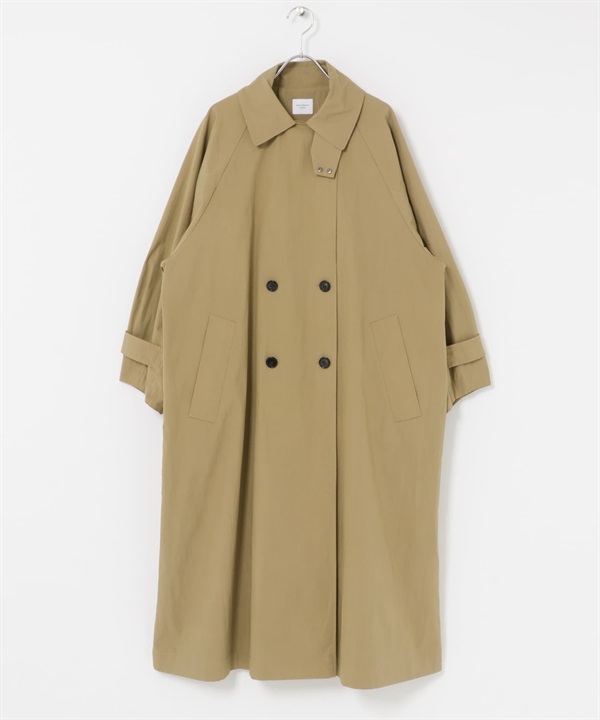 蓬袖立領大衣(膚色-FREE-BEIGE)
