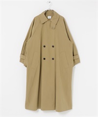 蓬袖立領大衣(膚色-FREE-BEIGE)