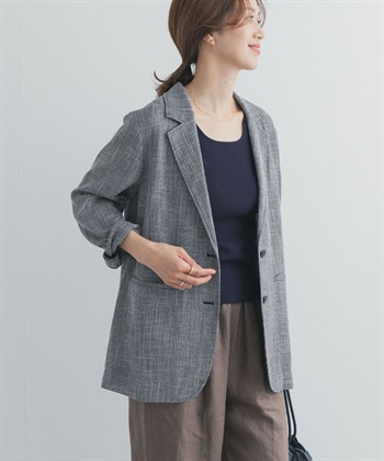 混色紗羅西裝外套