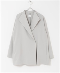 雙層織物短版大衣(淺灰色-S-LIGHT GRAY)