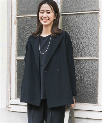 雙層織物短版大衣