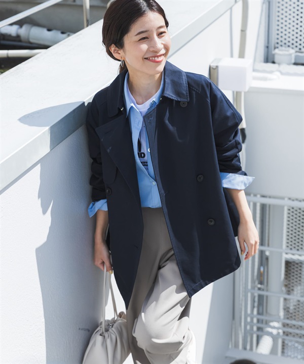 防潑水短版風衣