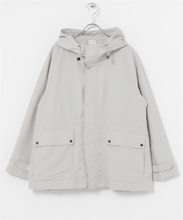 防潑水尼龍連帽登山外套(淺膚色-S-L.BEIGE)