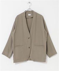 無領西裝外套(灰膚色-FREE-其他膚色)