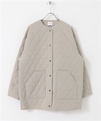 吉貝木棉絎縫中長版夾克(灰膚色-FREE-其他灰色)