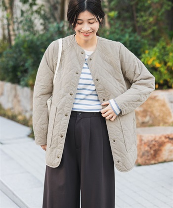 吉貝木棉絎縫中長版夾克