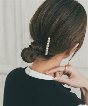 珍珠彈簧髮夾