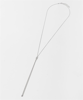 繩結造型蛇鍊項鍊(銀色-one-SILVER)