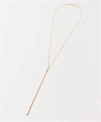 繩結造型蛇鍊項鍊(金色-one-GOLD)