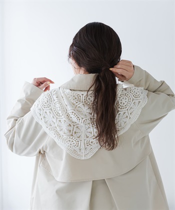 蕾絲三角披巾