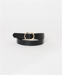 橢圓扣環皮帶(黑色-one-BLACK)