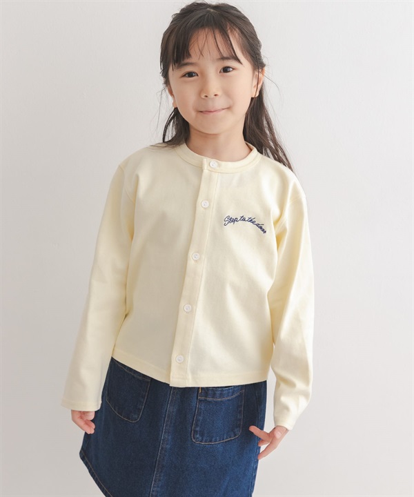 圓領刺繡開襟衫(KIDS)