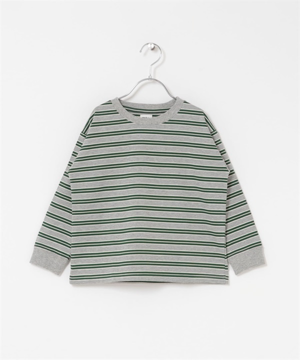 多彩橫紋套衫(KIDS)(灰色-120(115-125)-其他灰色)