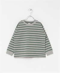 多彩橫紋套衫(KIDS)(灰色-120(115-125)-其他灰色)