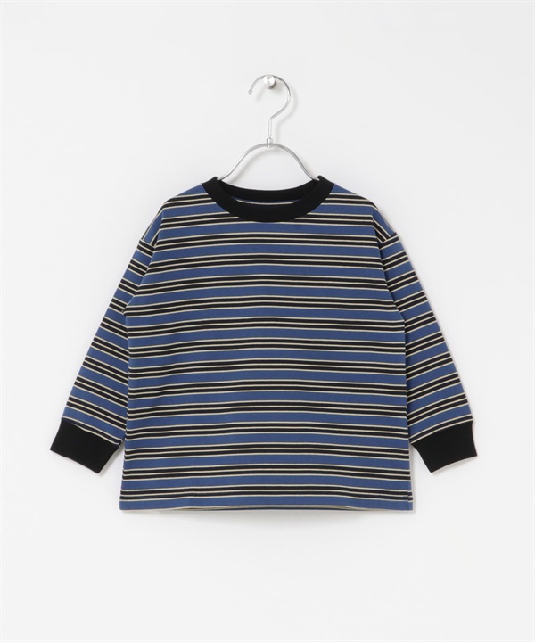 多彩橫紋套衫(KIDS)(藏青色-120(115-125)-NAVY)