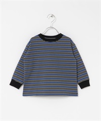多彩橫紋套衫(KIDS)(藏青色-120(115-125)-NAVY)