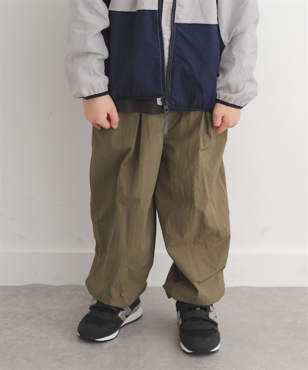 防潑水打褶寬褲(KIDS)