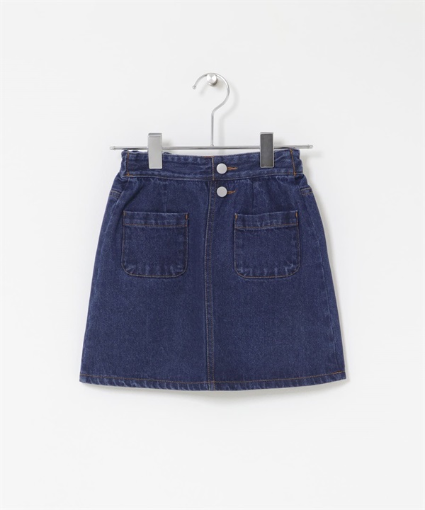 牛仔裙(KIDS)(牛仔原色-120(115-125)-ONE WASH)