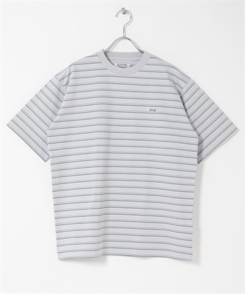 【別注】PENNEYS / THE FOX刺繡短袖T恤(灰色 x 綠色-L-LIGHT GRAY)