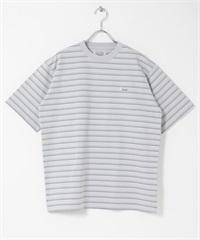 【別注】PENNEYS / THE FOX刺繡短袖T恤(灰色 x 綠色-M-LIGHT GRAY)