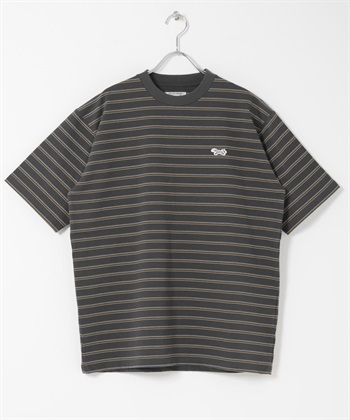 【別注】PENNEYS / THE FOX刺繡短袖T恤(炭灰色 x 黃色-M-其他灰色)