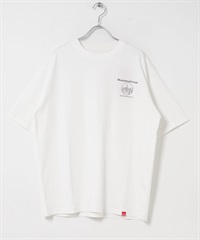 【別注】MANHATTAN PORTAGE 印花T恤(米色-M-OFF WHITE)
