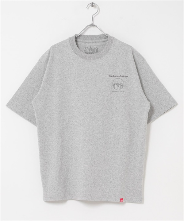 【別注】MANHATTAN PORTAGE 印花T恤(灰色-M-其他灰色)