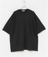 純羊毛圓領短袖T恤(黑色-M-BLACK)