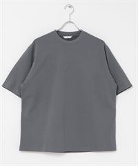 Somarti鹿子織圓領短袖T恤(炭灰色-M-CHARCOAL GRAY)