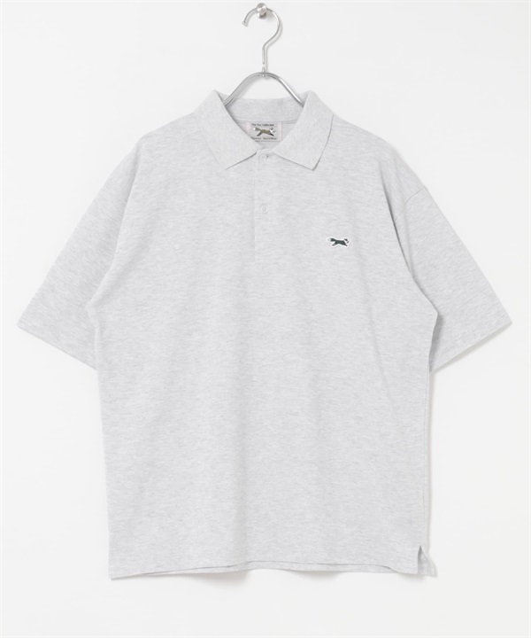 【別注】PENNEYS / THE FOX刺繡鹿子織POLO衫(麻花灰-M-LIGHT GRAY)