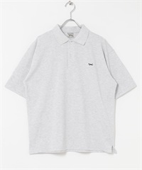 【別注】PENNEYS / THE FOX刺繡鹿子織POLO衫(麻花灰-M-LIGHT GRAY)