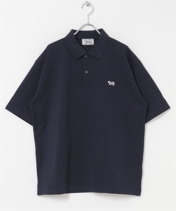 【別注】PENNEYS / THE FOX刺繡鹿子織POLO衫(藏青色-M-NAVY)