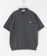 【別注】PENNEYS / THE FOX刺繡細針織POLO衫(灰色-M-LIGHT GRAY)
