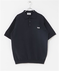 【別注】PENNEYS / THE FOX刺繡細針織POLO衫(藏青色-M-NAVY)