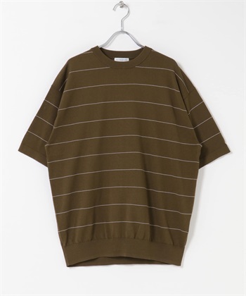 UR TECH Summer Share 圓領針織衫(棕色x灰膚色-L-其他棕色)