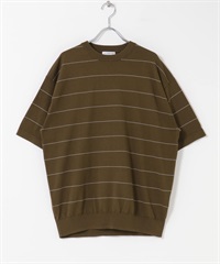 UR TECH Summer Share 圓領針織衫(棕色x灰膚色-M-其他棕色)